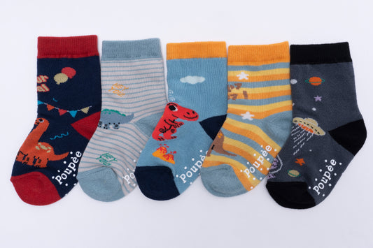 Boy Socks 5 Set (3~10Y) / 쥬라기 양말 5종세트 (3~10세)