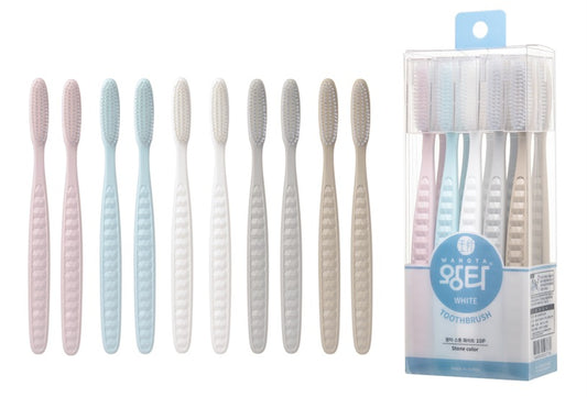 Wangta Toothbrush 10 pack / Stone White 왕타칫솔 10개입