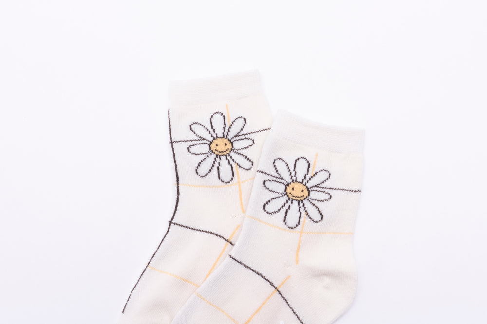 Girls Socks 5 pack / 여아 유아동 한국산 양말 5종 세트 /  데이지