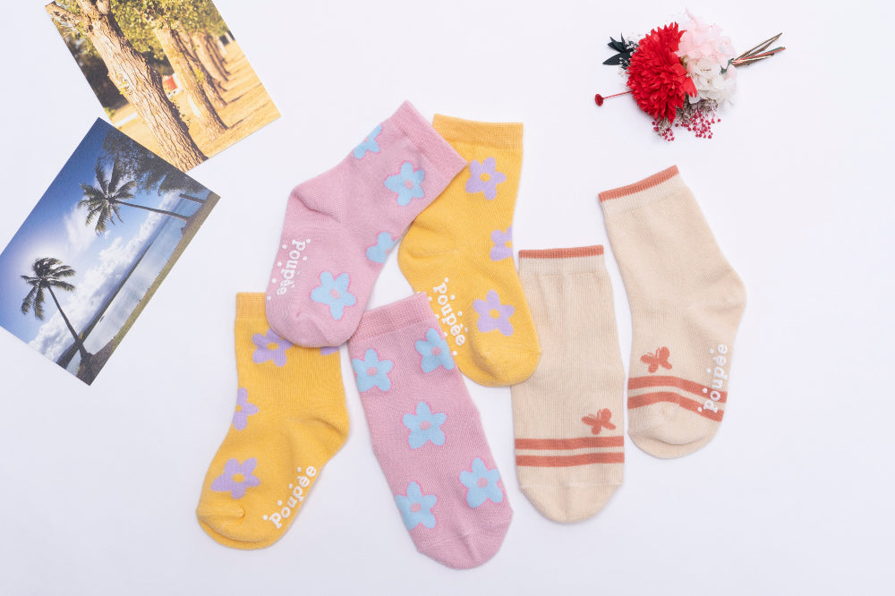 Girls Socks 5 pack / 여아 유아동 한국산 양말 5종 세트 /  데이지